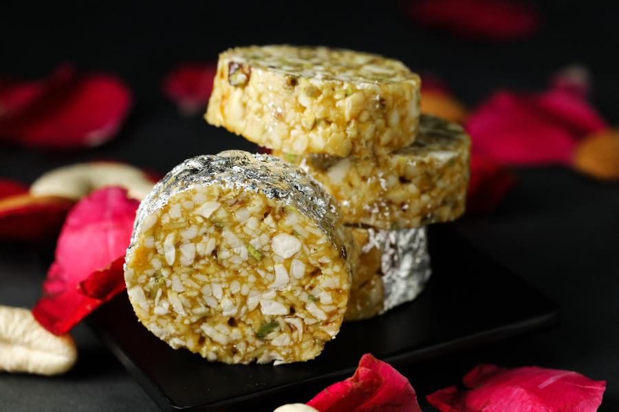 Kaju Roll with Silver Varak – Traditional Indian Sweet