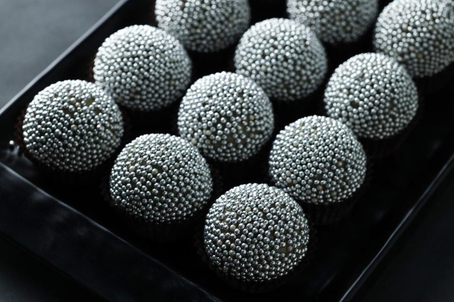 Silver Coated Ladoo – Luxurious Indian Sweet