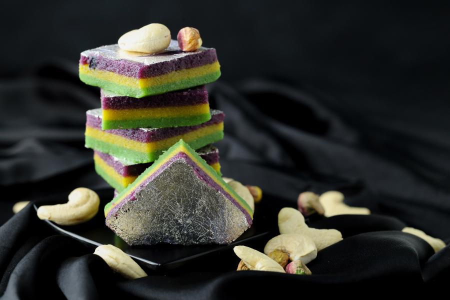 Rainbow Cashew Katli – A Vibrant Indian Sweet