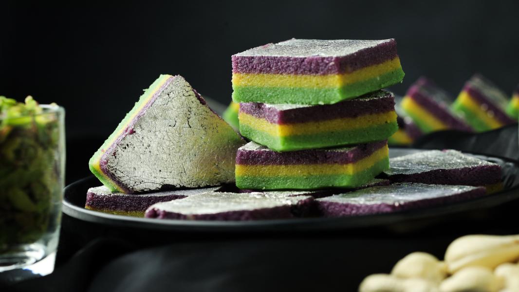 Rainbow Cashew Katli – A Vibrant Indian Sweet